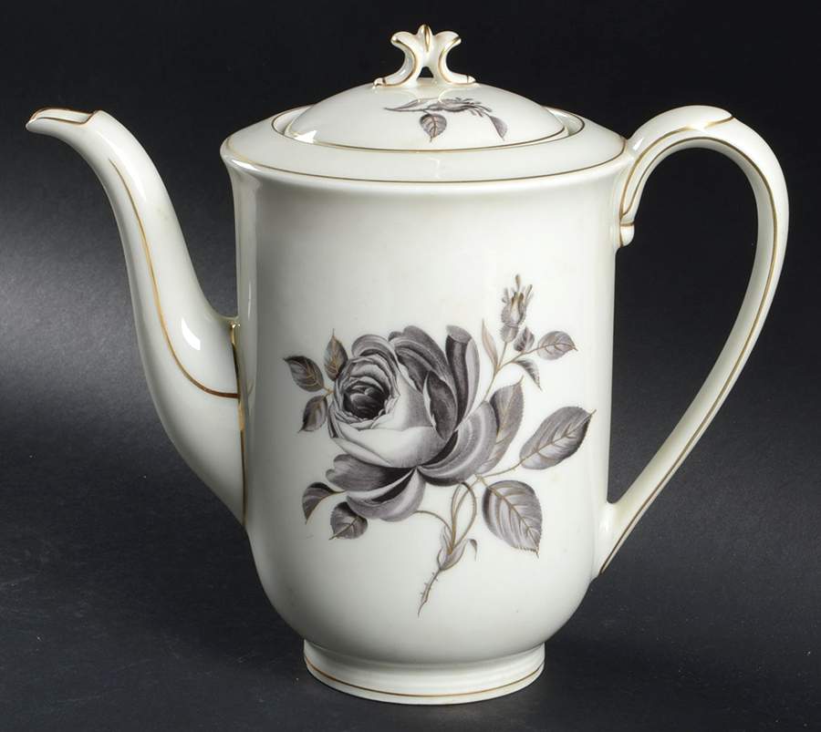 Black Rose Coffee Pot & Lid by Hutschenreuther-1