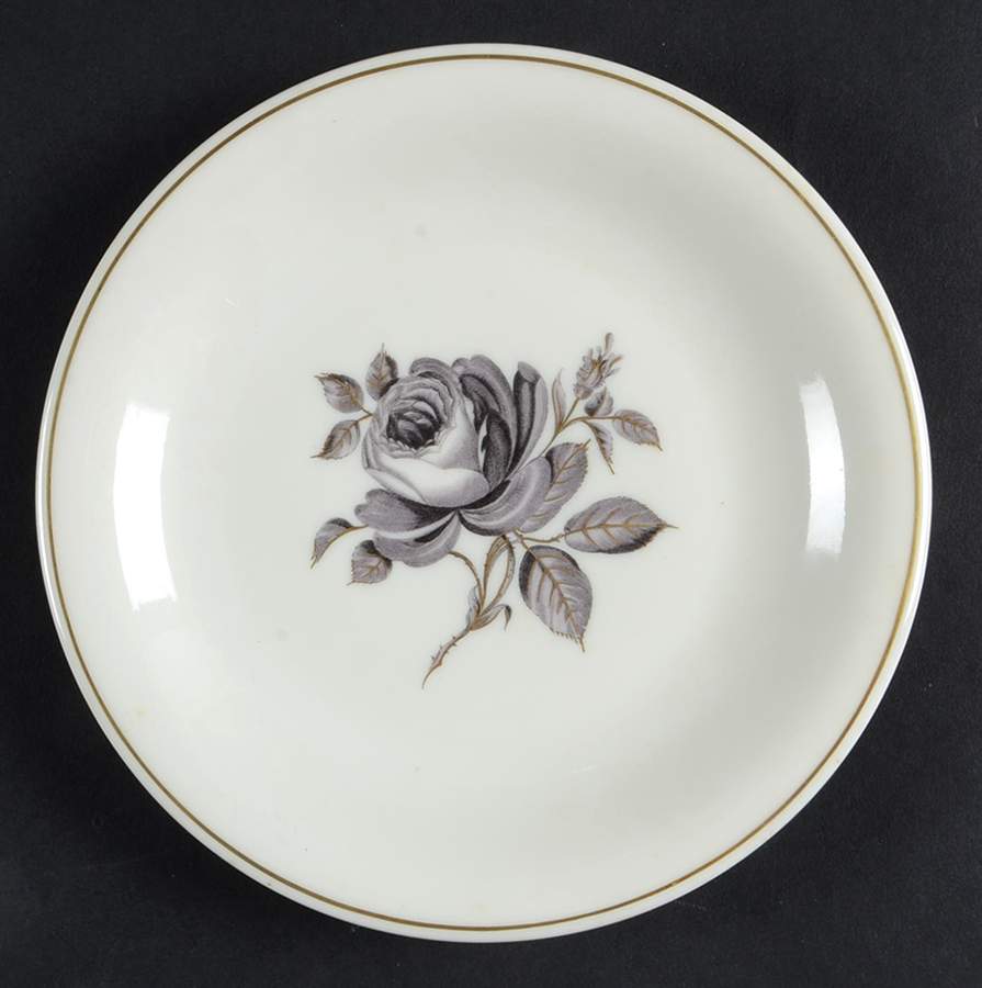 Black Rose Bread & Butter Plate by Hutschenreuther-1