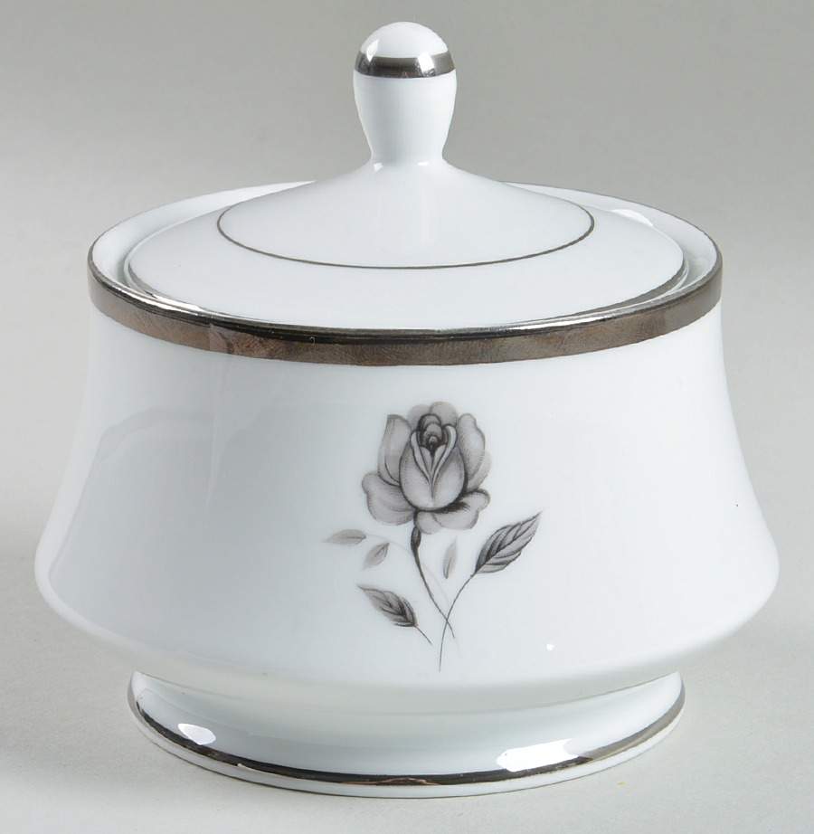 Midnight Rose Sugar Bowl & Lid by Hope Chest-1