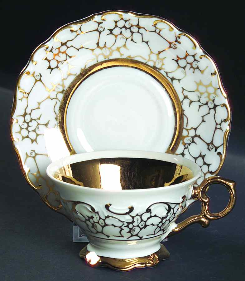 Decor 56 Footed Demitasse Cup & Saucer Set by House Dresden-1