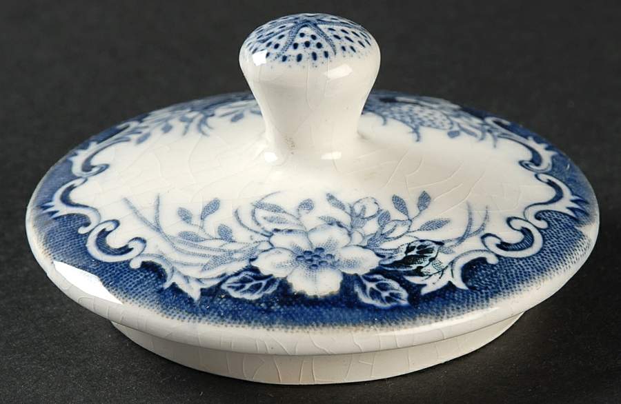 Blue Vintage Lid for Sugar Bowl by Hara-1