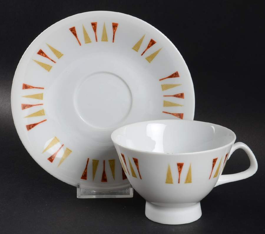Sunburst Footed Cup & Saucer Set by Harmony House China-1