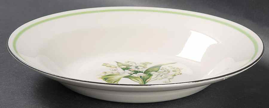 Lily of The Valley Rim Soup Bowl by Homer Laughlin -1
