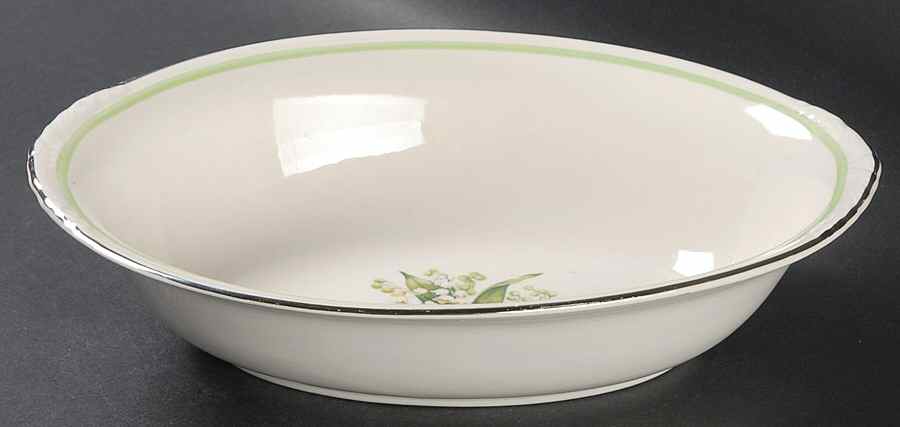 Lily of The Valley 9" Oval Vegetable Bowl by Homer Laughlin -1