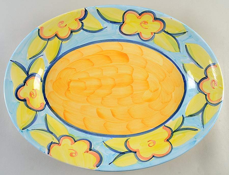 Spring Accent 18" Oval Serving Platter by Heritage Mint-1
