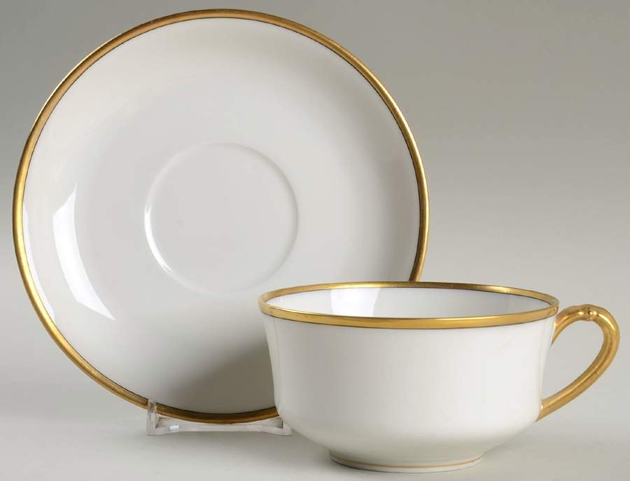 H873 Flat Cup & Saucer Set by Haviland-1