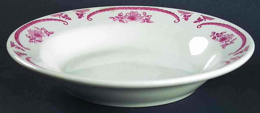 American Rose Large Rim Soup Bowl by Homer Laughlin -1