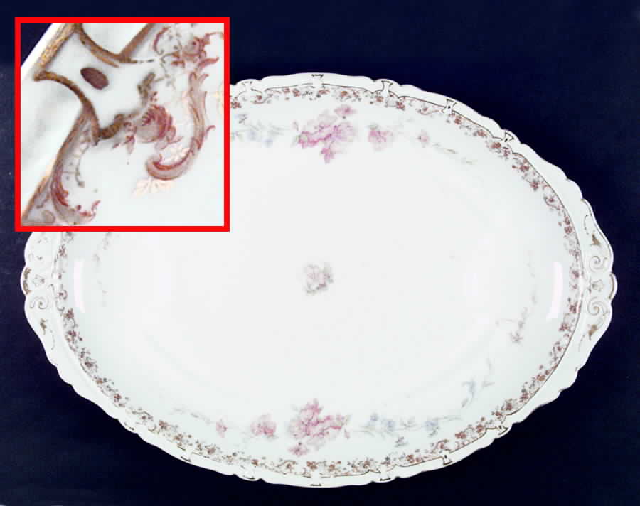 H877 12" Oval Serving Platter by Haviland-1