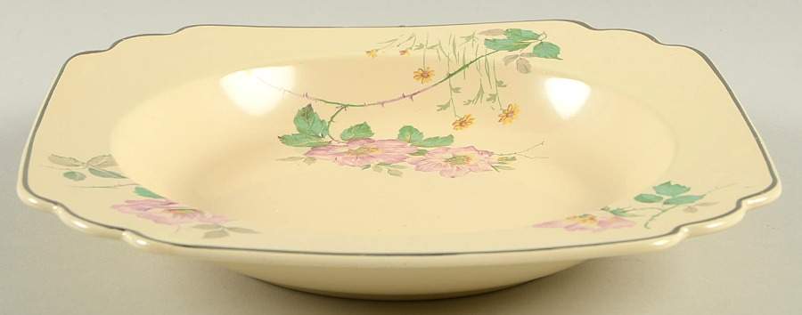 C33 (Platinum Trim) Rim Soup Bowl by Homer Laughlin -1
