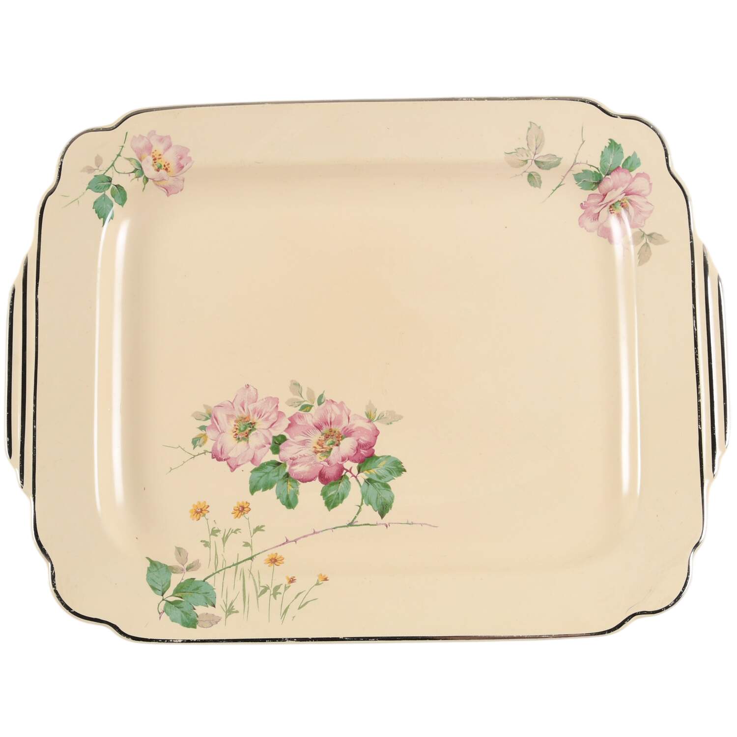 C33 (Platinum Trim) 11" Oval Serving Platter by Homer Laughlin -1