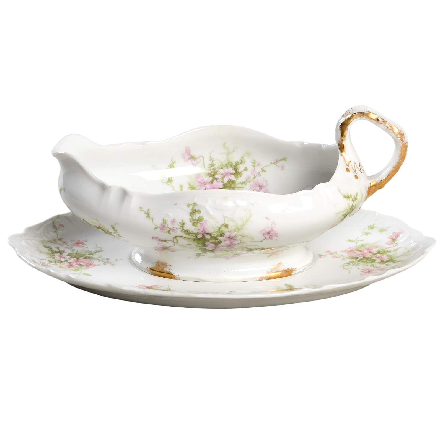 Schleiger 157a Gravy Boat & Underplate by Haviland-1