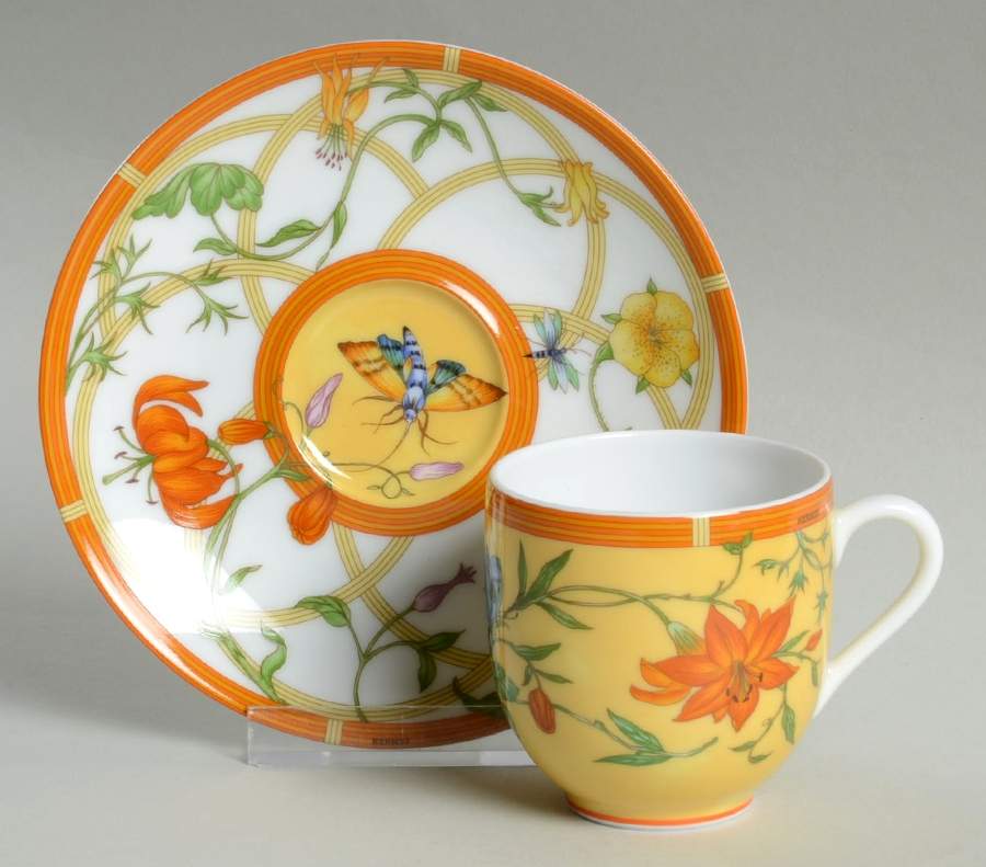 Siesta Flat Demitasse Cup & Saucer Set by Hermes-1