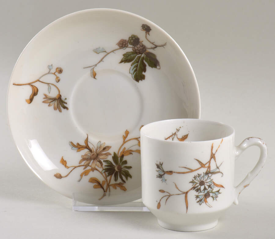 Schleiger 1154 Footed Demitasse Cup & Saucer Set by Haviland-1
