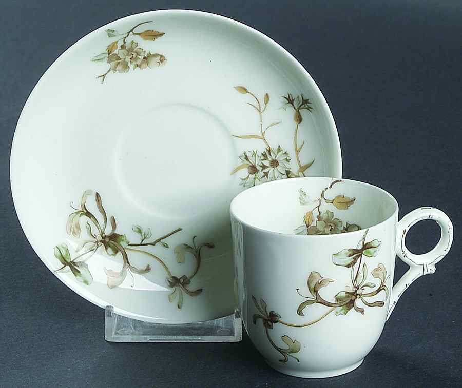Schleiger 1154 Flat Demitasse Cup & Saucer Set by Haviland-1