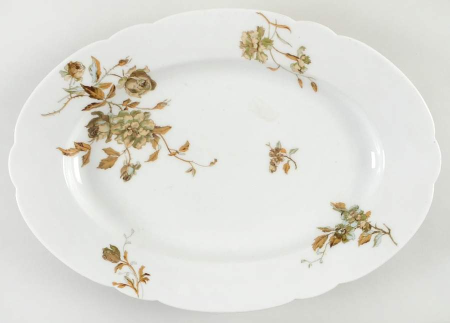 Schleiger 1154G 13" Oval Serving Platter by Haviland-1