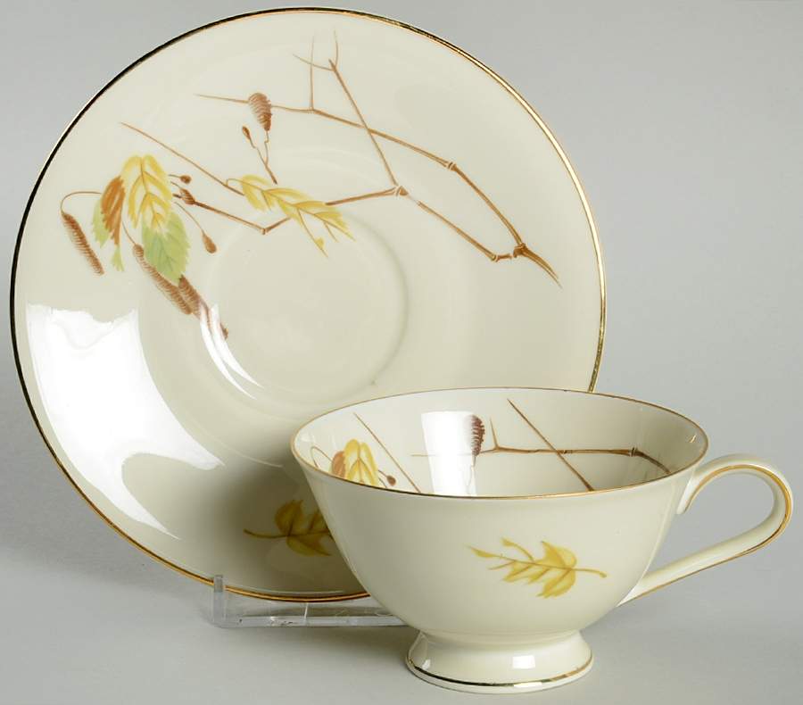 AUTUMN Footed Cup & Saucer Set by Heinrich - H&C-1