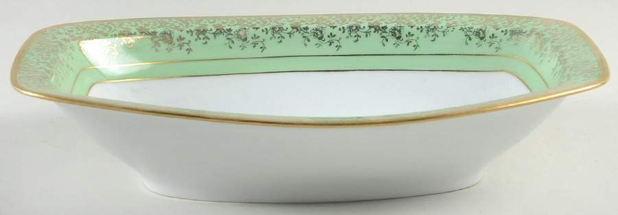 HUT301 Green 10" Oval Vegetable Bowl by Hutschenreuther-1