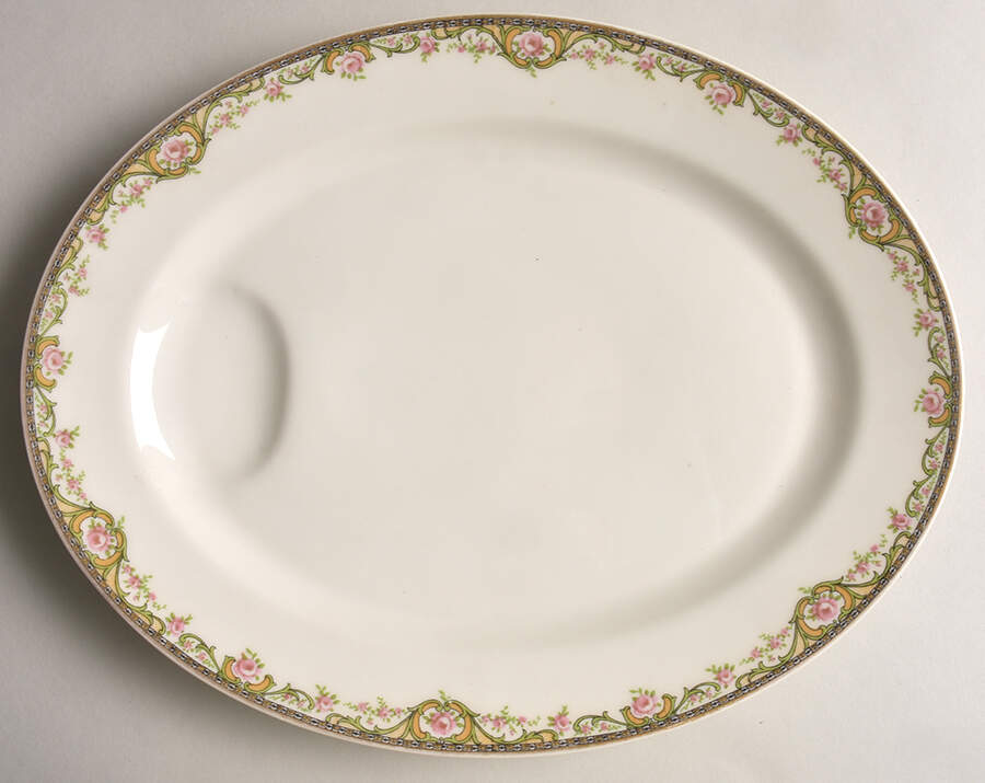 Schleiger 614-1 13" Oval Serving Platter by Haviland-1
