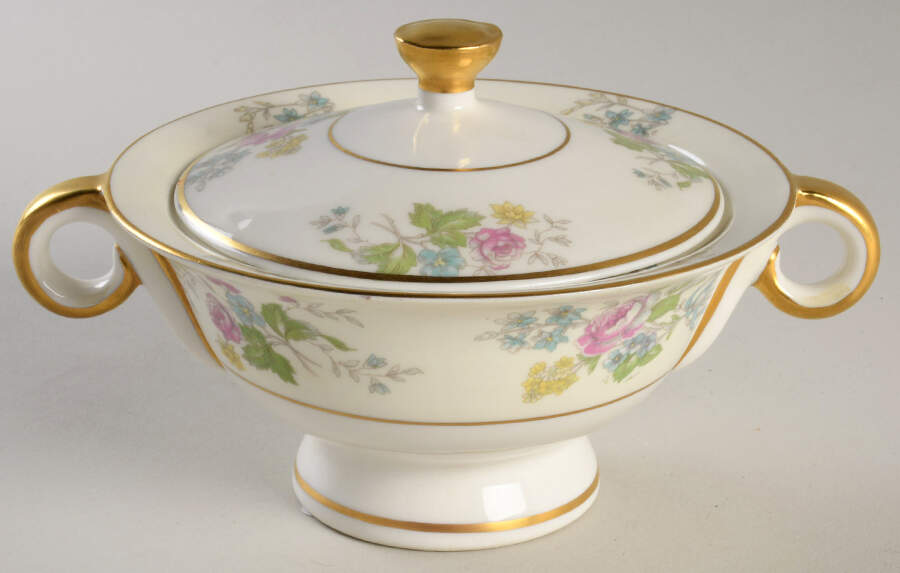 H895 Sugar Bowl & Lid by Haviland-1