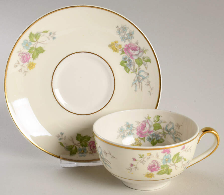 H895 Flat Cup & Saucer Set by Haviland-1