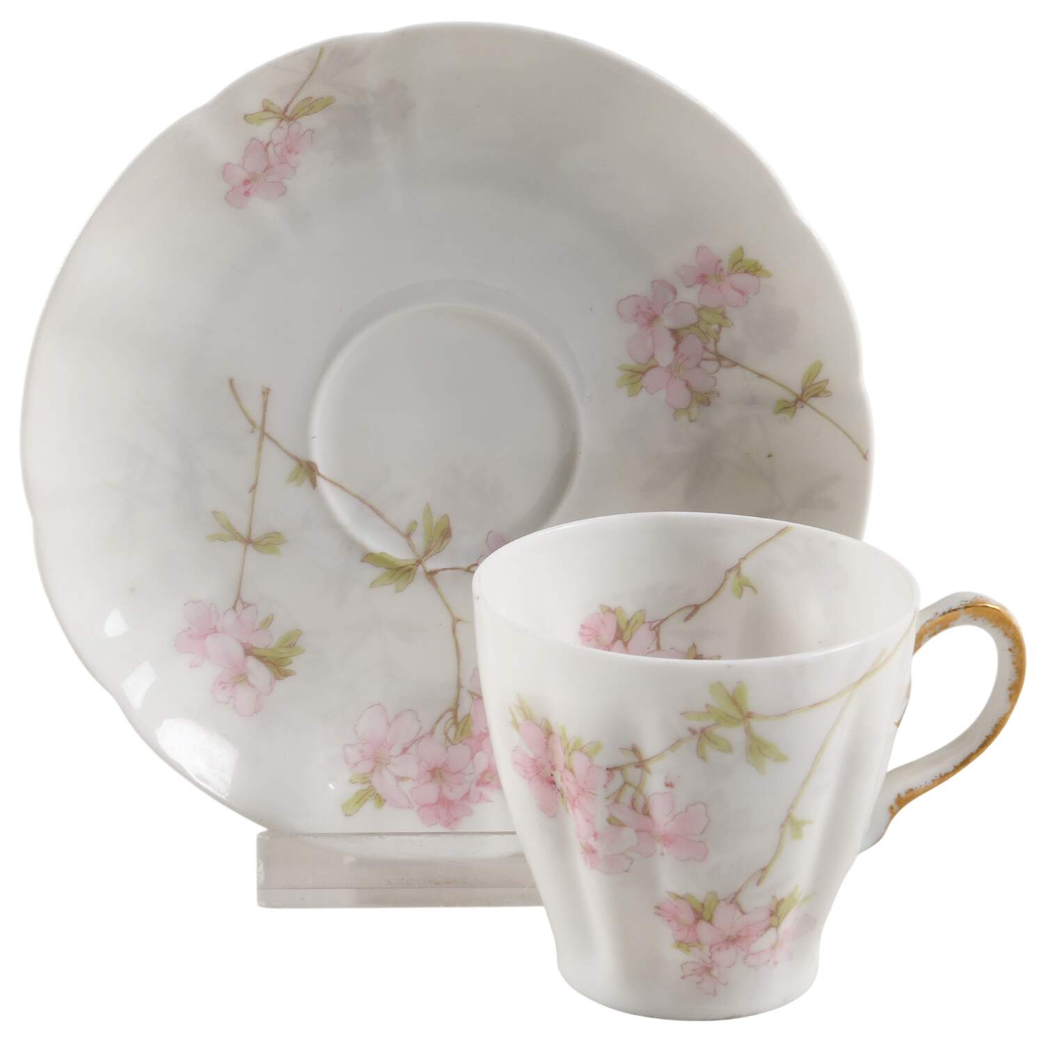 Schleiger 83h Flat Demitasse Cup & Saucer Set by Haviland-1
