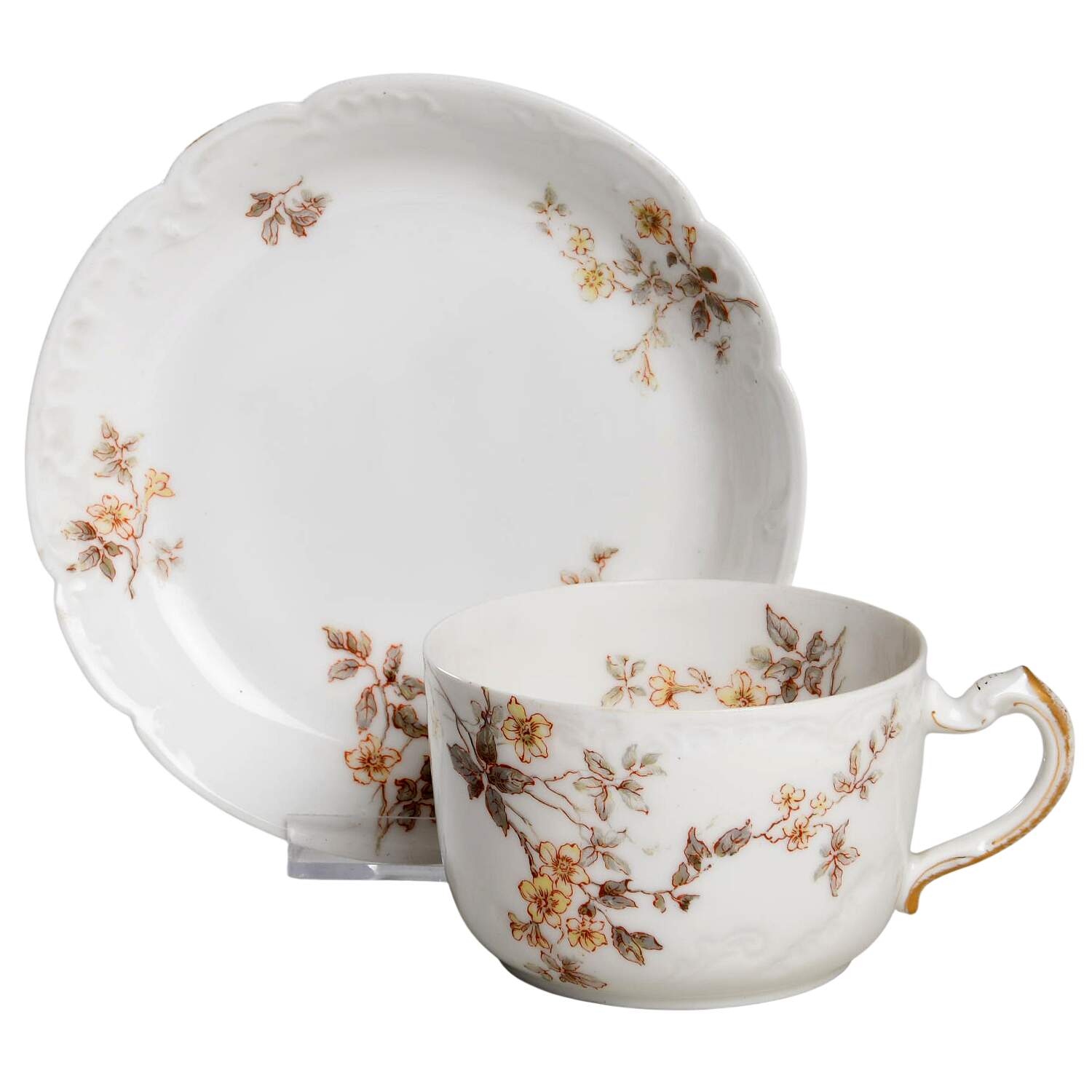 Schleiger 464d Flat Cup & Saucer Set by Haviland-1