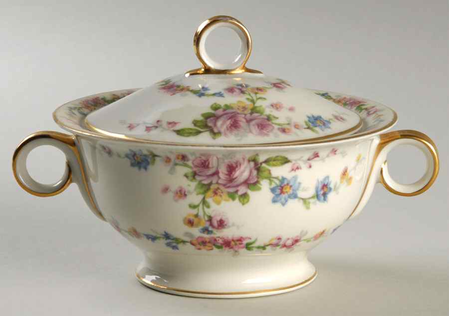 Parisiana Sugar Bowl & Lid by Haviland-1