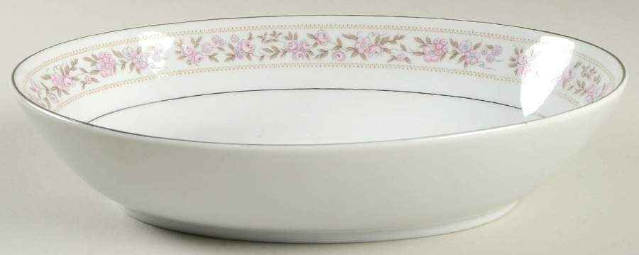 Roselet 9" Oval Vegetable Bowl by Harmony House China-1