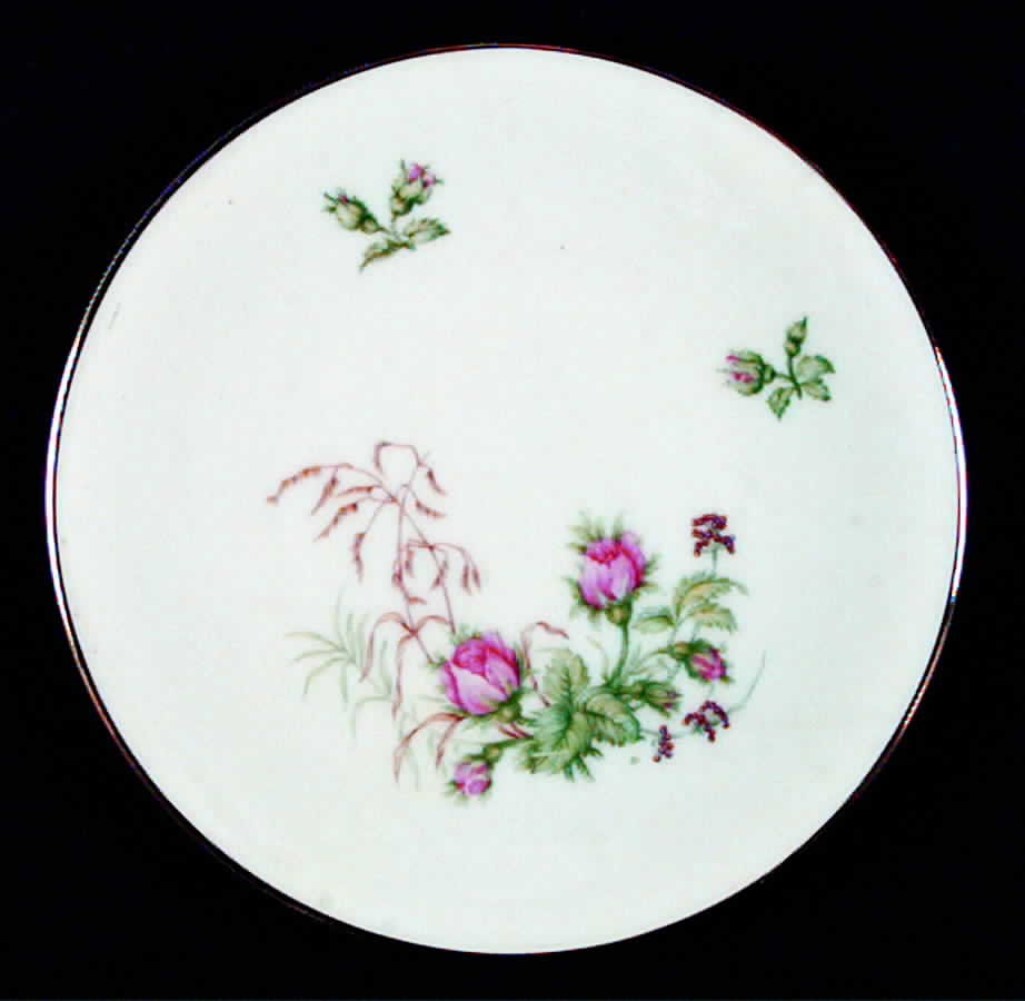 Moss Rose (White Background, Coupe) Bread & Butter Plate by Heinrich - H&C-1