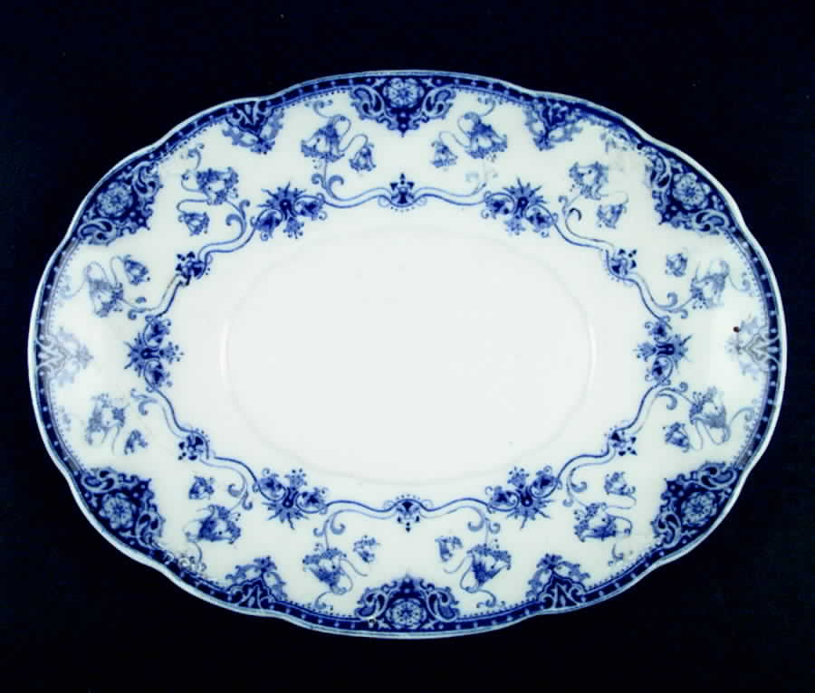 Blenheim Flow Blue Underplate for Tureen by Sampson Hancock & Sons-1