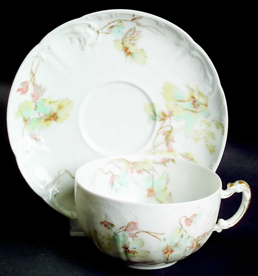 Schleiger 54 Flat Cup & Saucer Set by Haviland-1