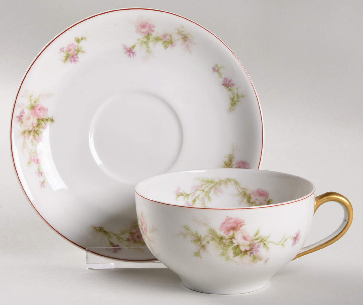 H933 Flat Cup & Saucer Set by Haviland-1