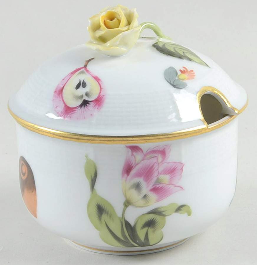 Fruits Necker Sugar Bowl & Lid by Herend-1