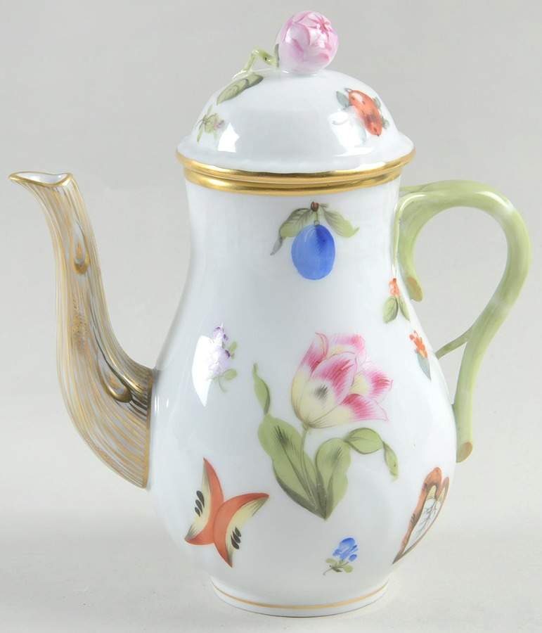Fruits Necker Mini Coffee Pot & Lid by Herend-1