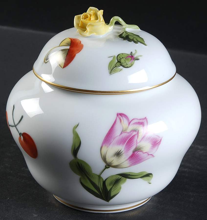 Fruits Necker Ginger Jar & Lid by Herend-1