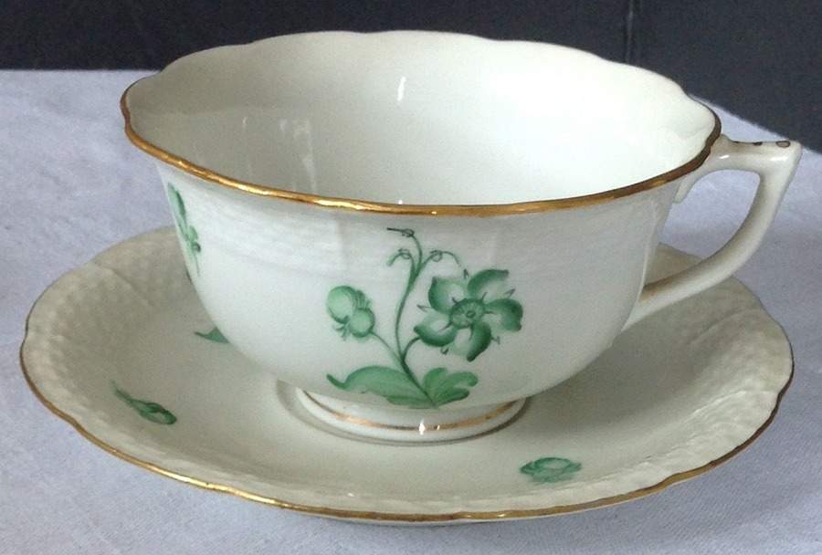 HER20 Footed Cup & Saucer Set by Herend-1