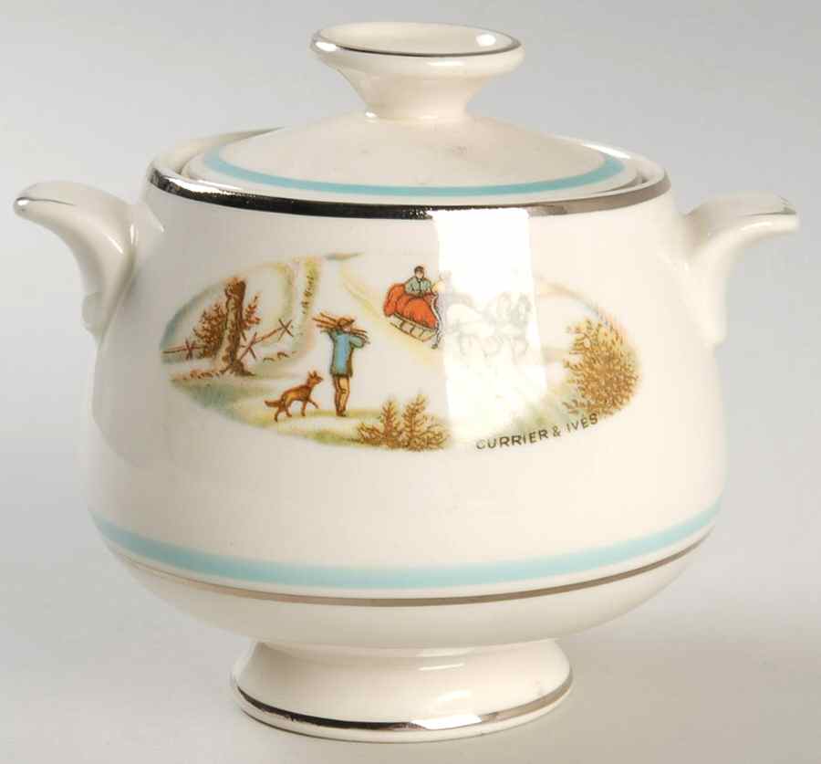 FP221 Sugar Bowl & Lid by Homer Laughlin -1