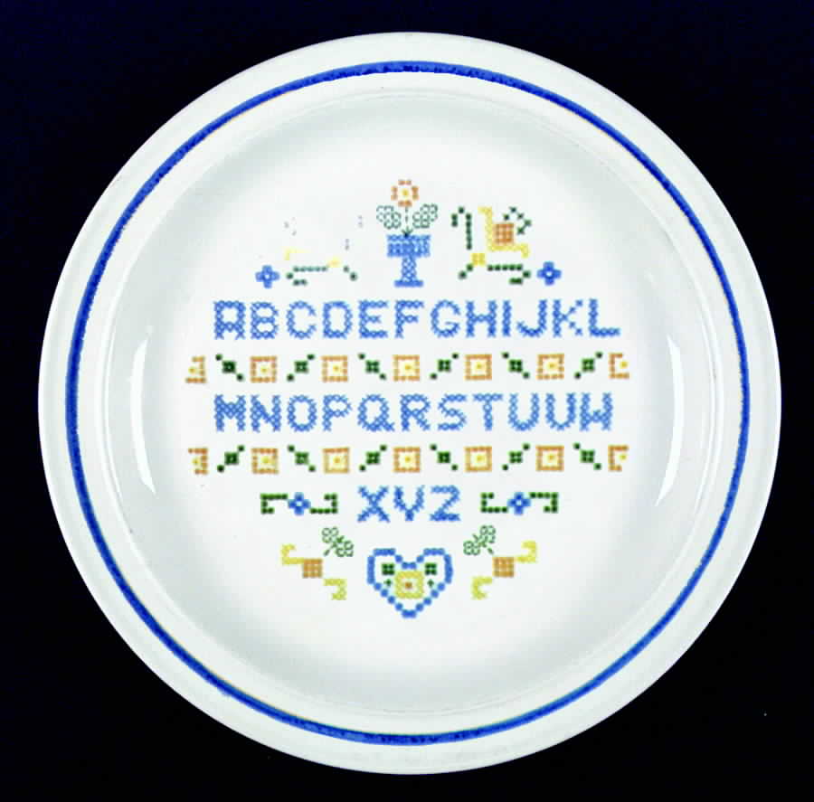 Cross Stitch Dinner Plate by Homer Laughlin -1