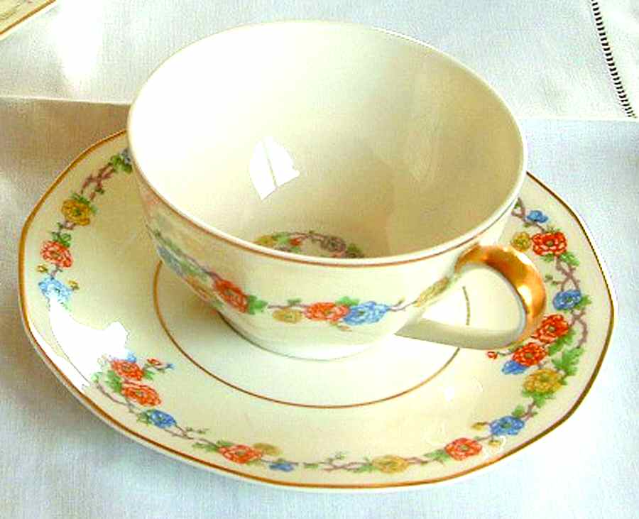Martinique Flat Cup & Saucer Set by Haviland-1