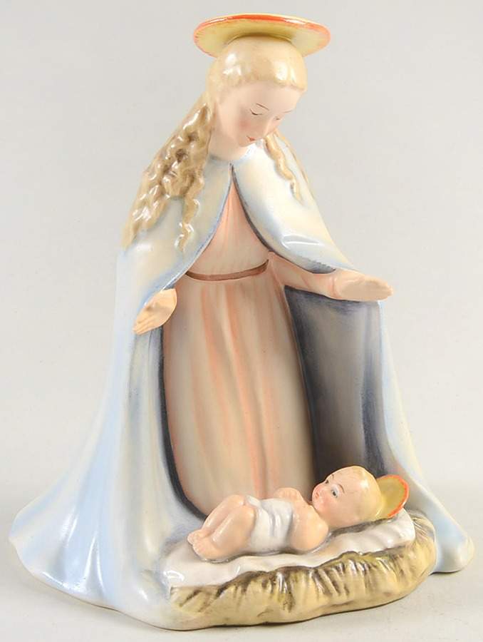 Nativity-Colored Tm2-Mary With Jesus-1 Piece - No Box by M.I. Hummel-1