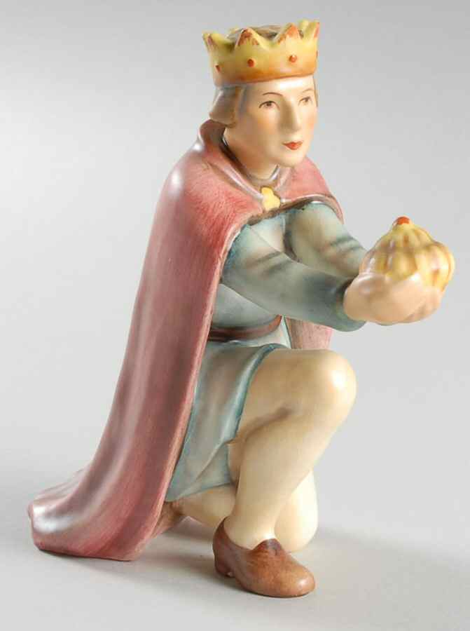 Nativity-Colored Tm6-King Kneeling - Boxed by M.I. Hummel-1