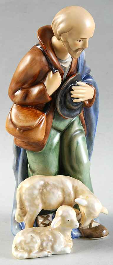Nativity-Colored Tm7-Shepherd Standing W/Sheep - Boxed by M.I. Hummel-1