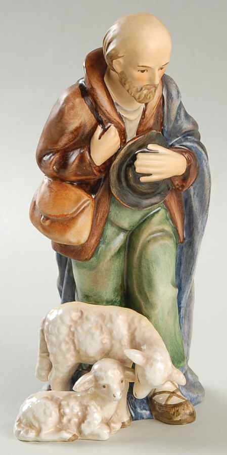Nativity-Colored Tm4-Shepherd Standing W/Sheep - Boxed by M.I. Hummel-1