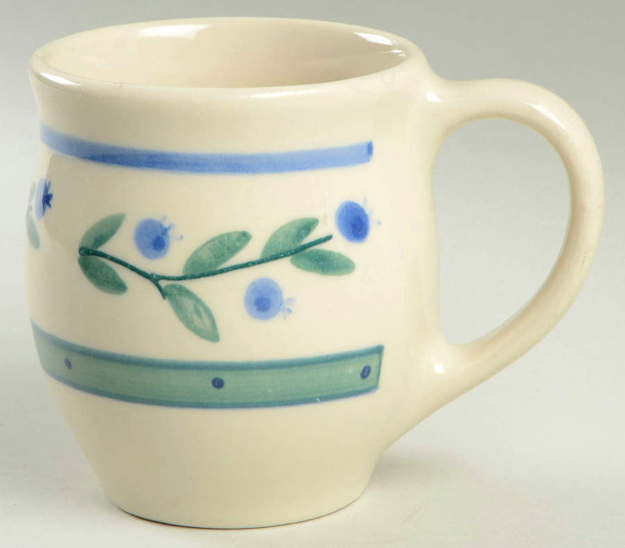 Blueberry (Green & Blue Bands) Latte Mug by Hartstone-1