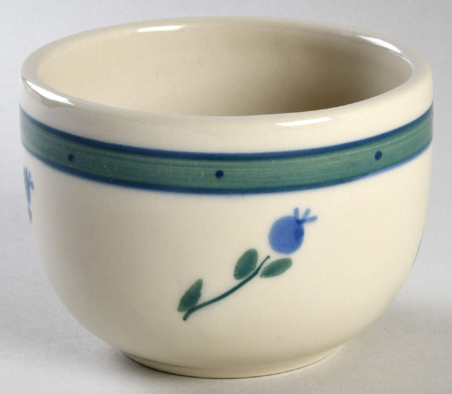 Blueberry (Green & Blue Bands) 4" Jumbo Bowl by Hartstone-1