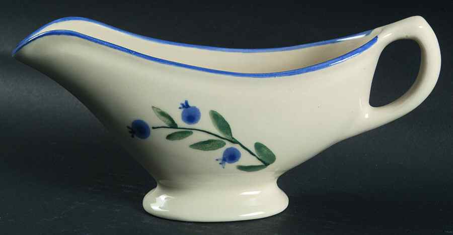 Blueberry (Green & Blue Bands) Gravy Boat by Hartstone-1