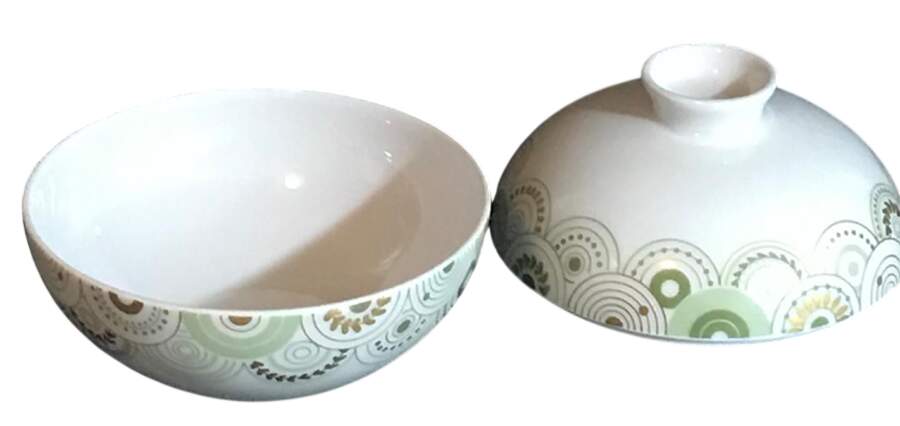 Orbis Sugar Bowl & Lid by Hutschenreuther-1