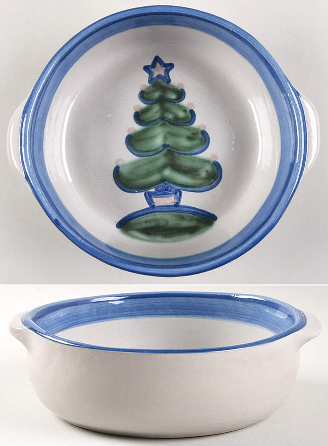 Christmas 8" Round Open Casserole by M A Hadley-1