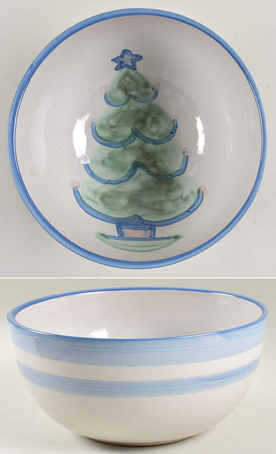 Christmas 8" Salad Serving Bowl by M A Hadley-1