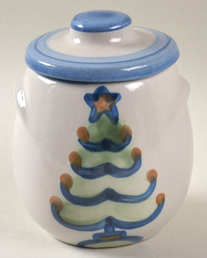 Christmas Oversize Sugar Bowl & Lid by M A Hadley-1